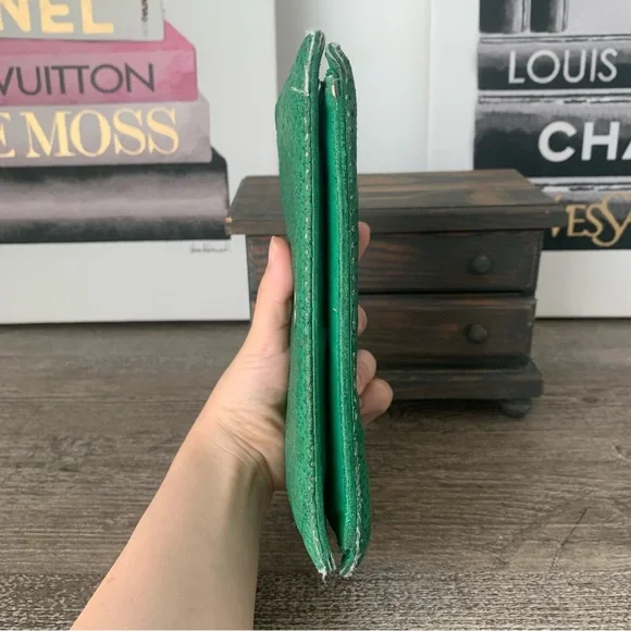 Chanel Green Perforated Quilted Wallet - Picture 12 of 12